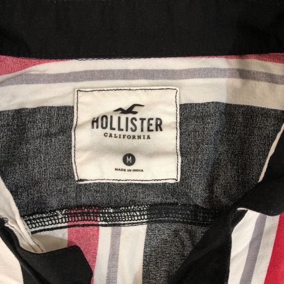 American Eagle Shirt Mens Medium White Striped Button Up Classiccore Preppy - Picture 3 of 9